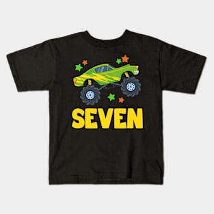 I'm 7 This Is How I Roll Monster Truck 7th Birthday GIft For Boys Toddler Kid Kids T-Shirt